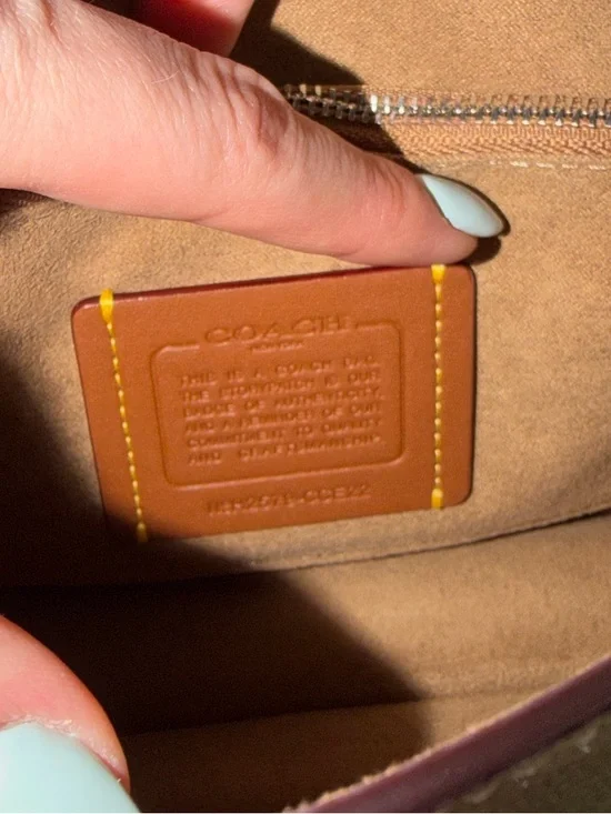 Coach Courtney Top Handle Signature Canvas Bag Satchel with Crystal Buckle - Picture 12 of 16